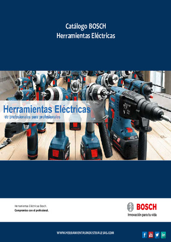 BOSCH - Catálogo herramientas eléctricas